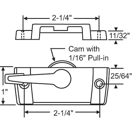Strybuc Sash Lock with Keeper 50-418-10